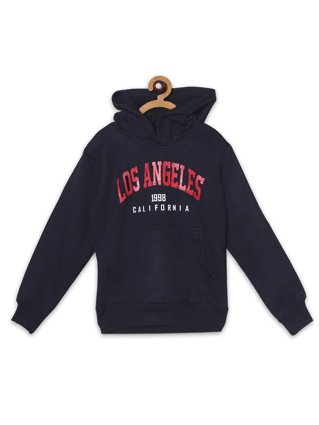

Fashionable Girls Typography Printed Hooded Sweatshirt, Black