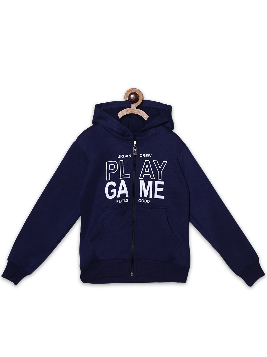 

Fashionable Girls Typography Printed Hooded Sweatshirt, Navy blue