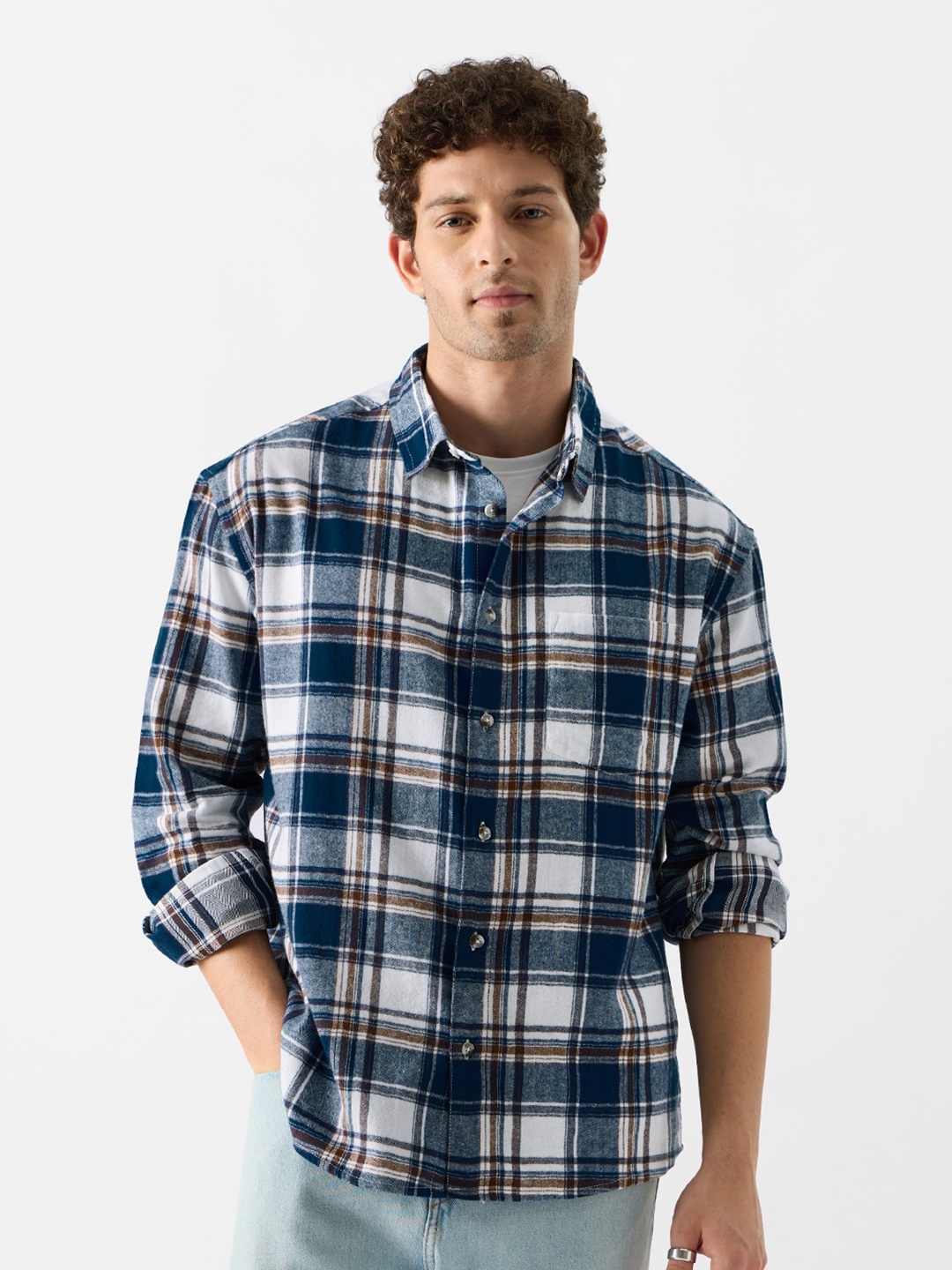

The Souled Store Pure Cotton Casual Shirt, Blue