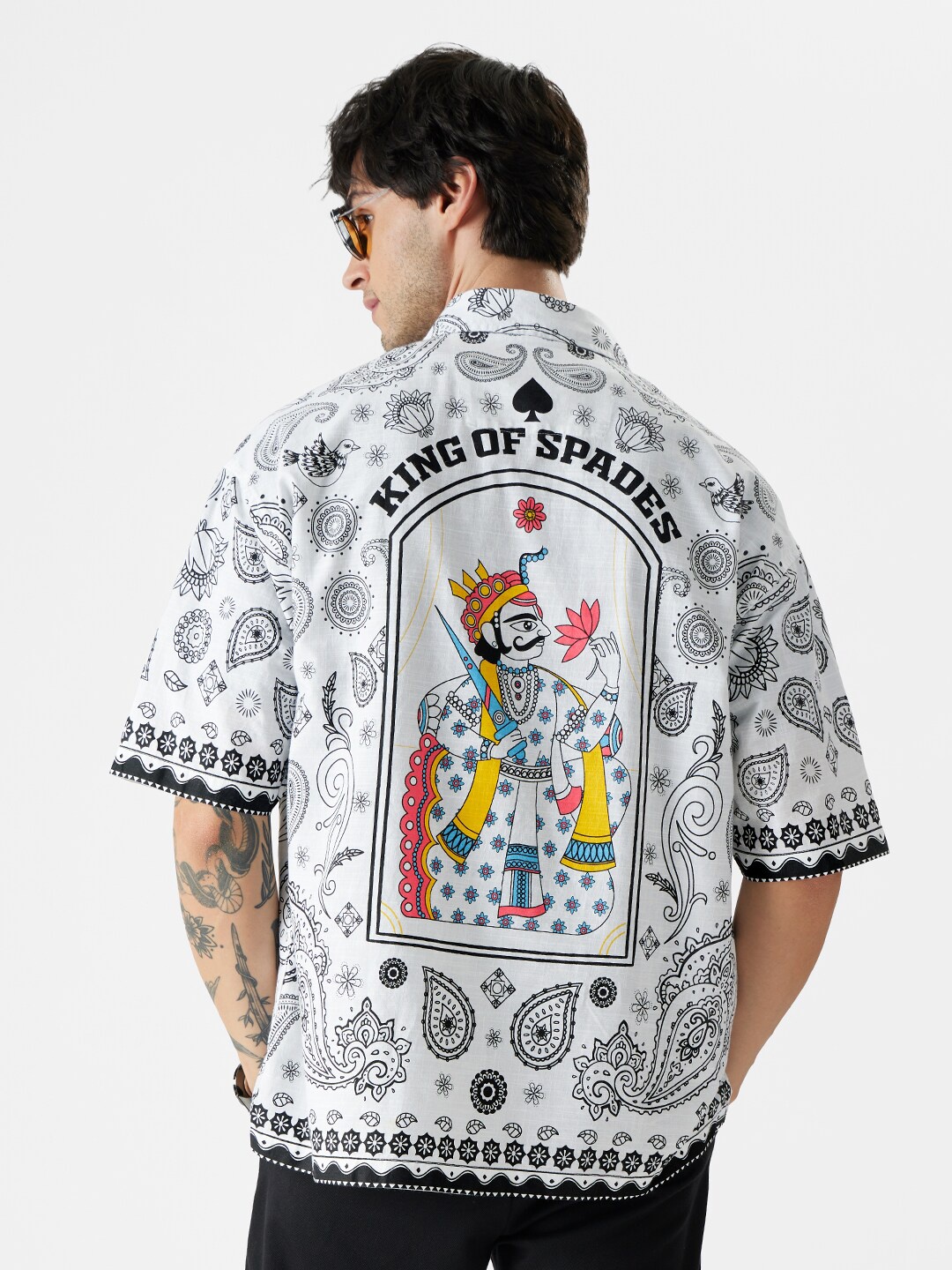 

The Souled Store Pure Cotton Printed Casual Shirt, White