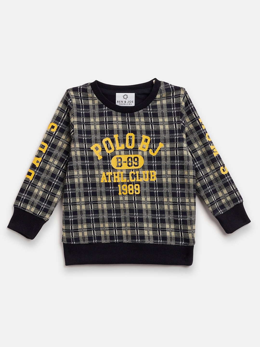 

Ben & Joe Boys Checked Fleece Pullover, Green