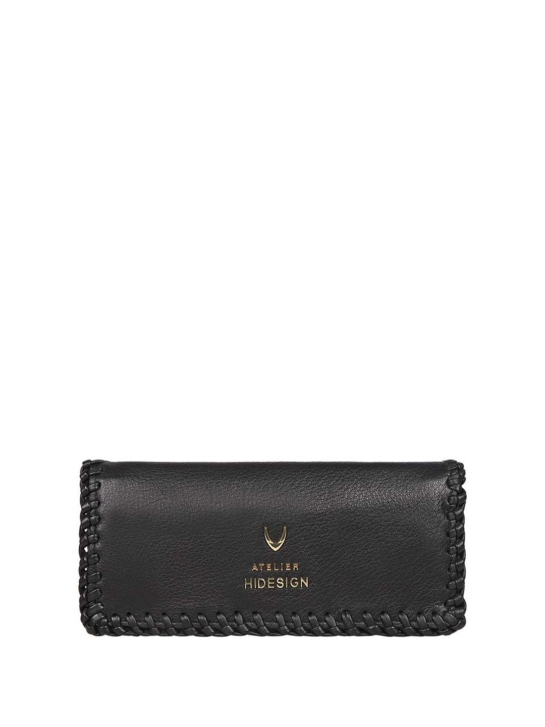 

Hidesign Women Leather Two Fold Wallet, Black