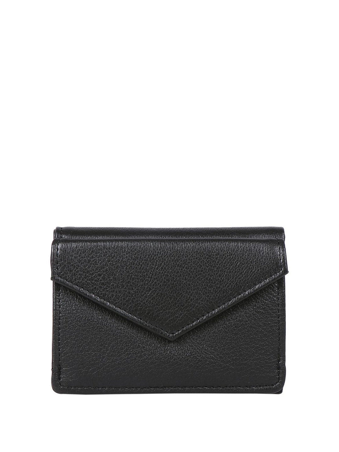 

Hidesign Women Leather Three Fold Wallet, Black