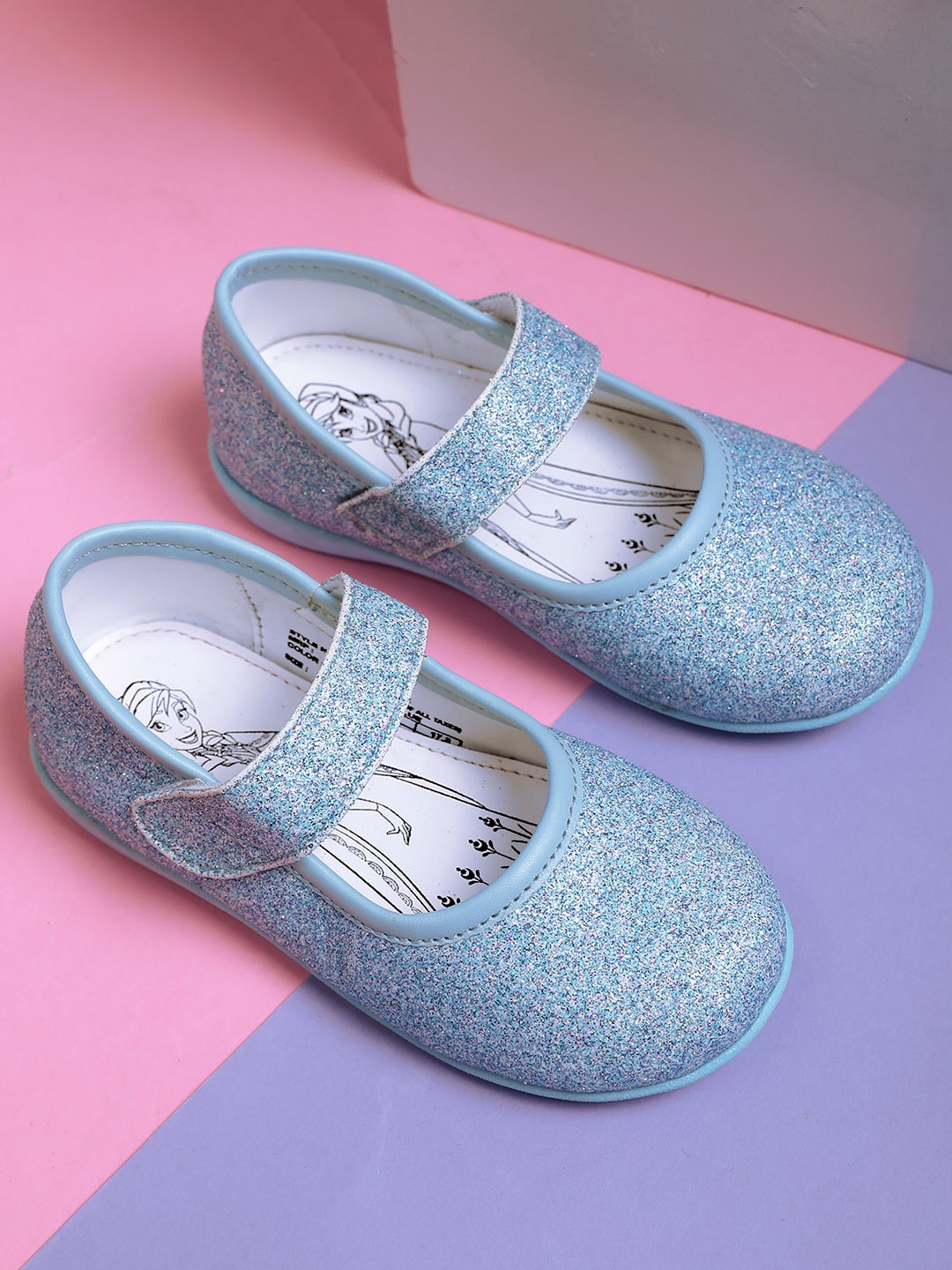 

Kids Ville Girls Frozen Embellished Anti Slip Sole Ballerinas, Blue