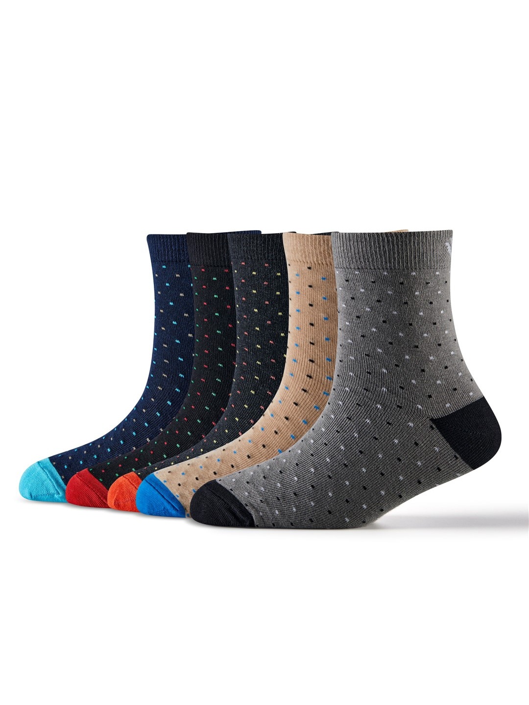 

Cotstyle Men Pack Of 5 Patterned Assorted Ankle-Length Socks