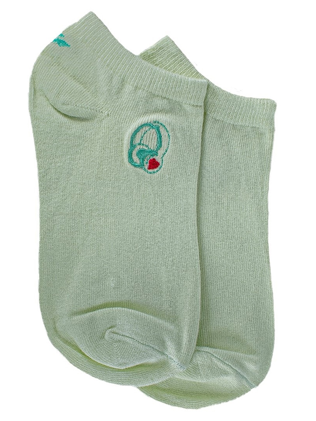 

Cotstyle Men Pack of 2 Embroidered Anti-Bacterial Ankle Length Socks, Green