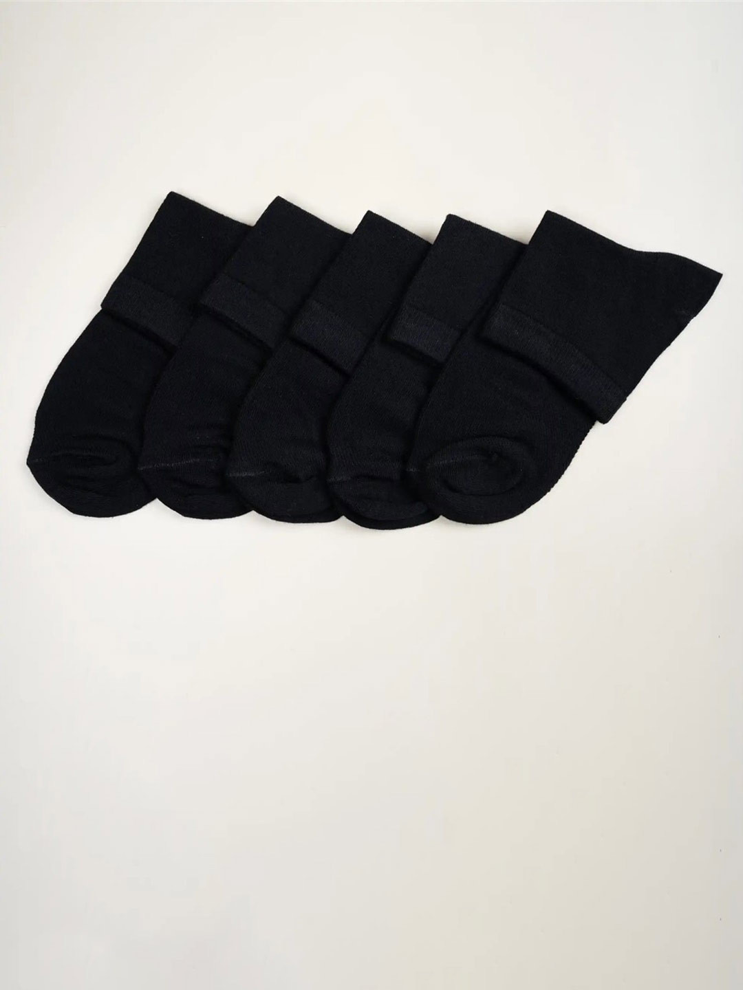 

Cotstyle Men Pack Of 5 Ankle-Length Socks, Black