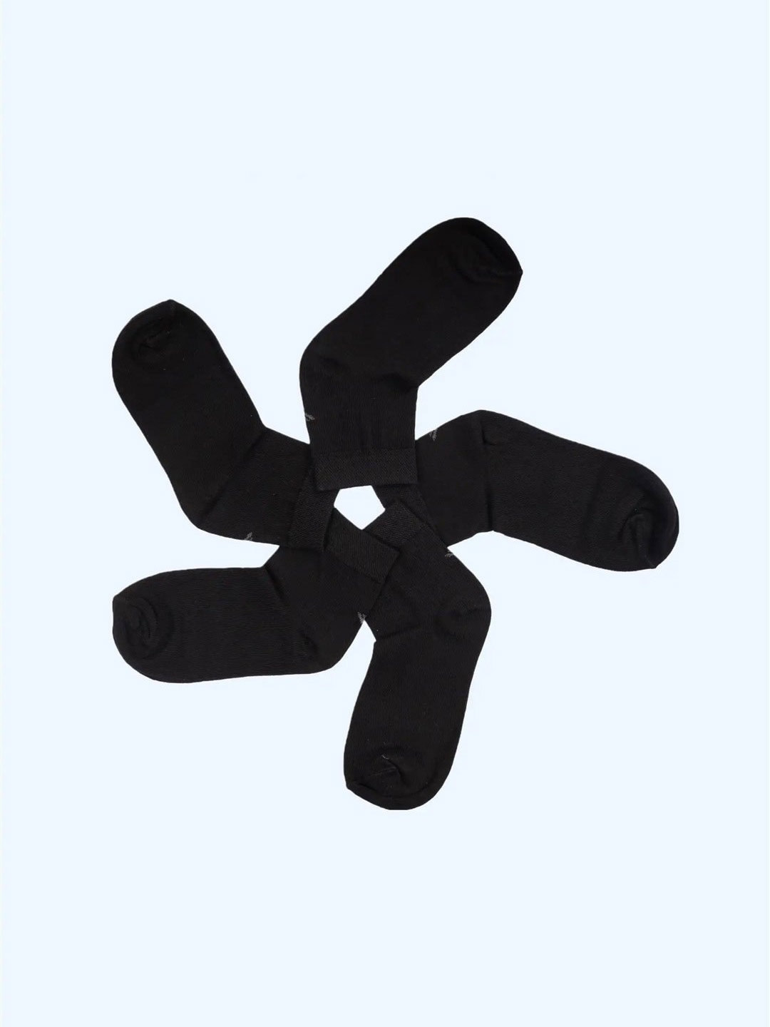 

Cotstyle Men Pack Of 5 Ankle-Length Socks, Black
