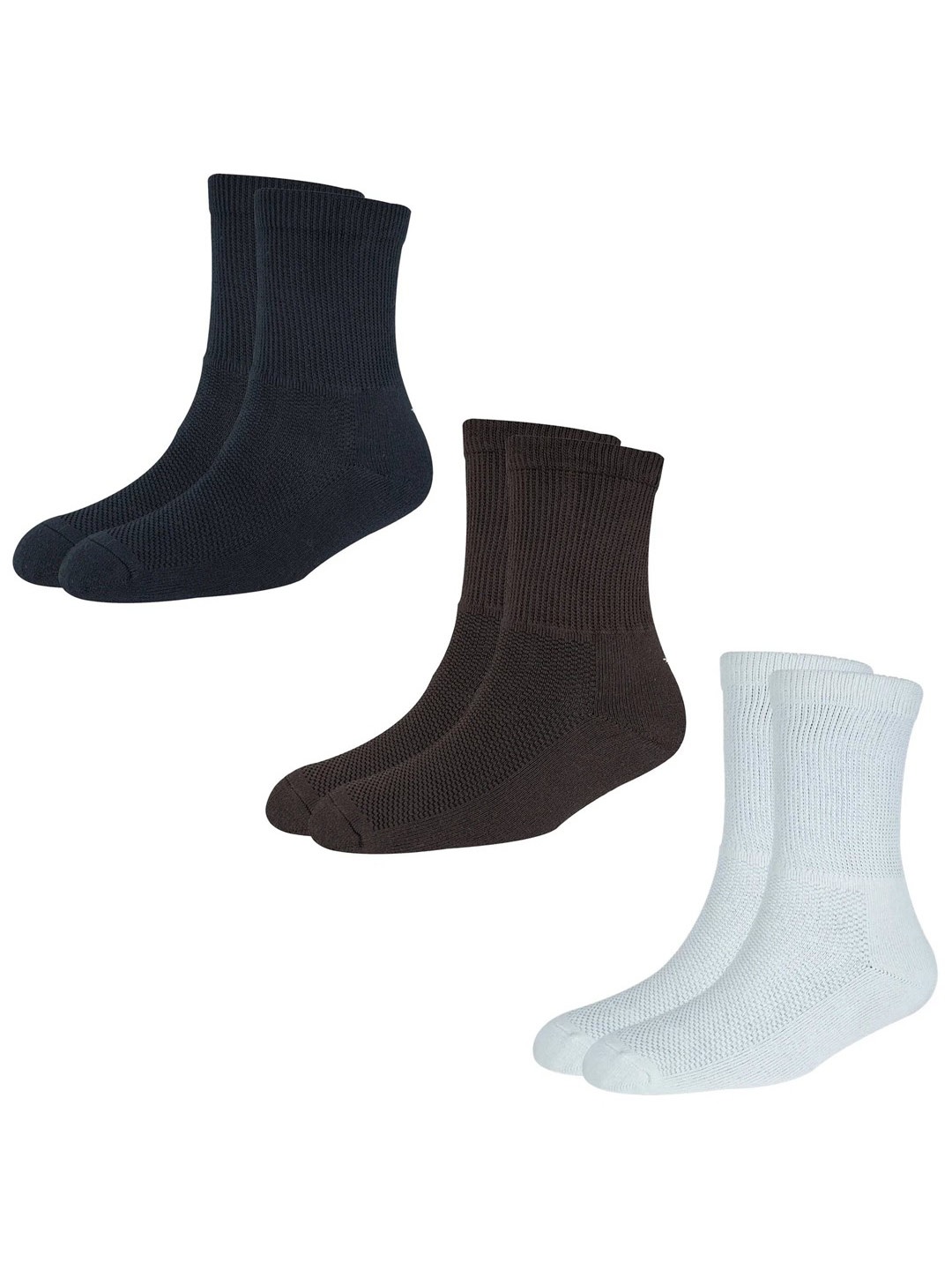 

Cotstyle Pack Of 3 Anti Bacterial Diabetic Ankle Length Socks, White