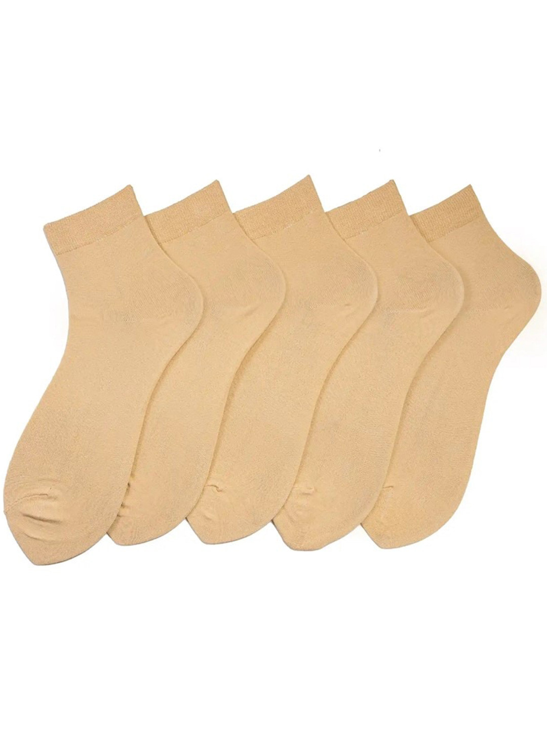 

Cotstyle Men Pack Of 5 Ankle-Length Socks, Beige