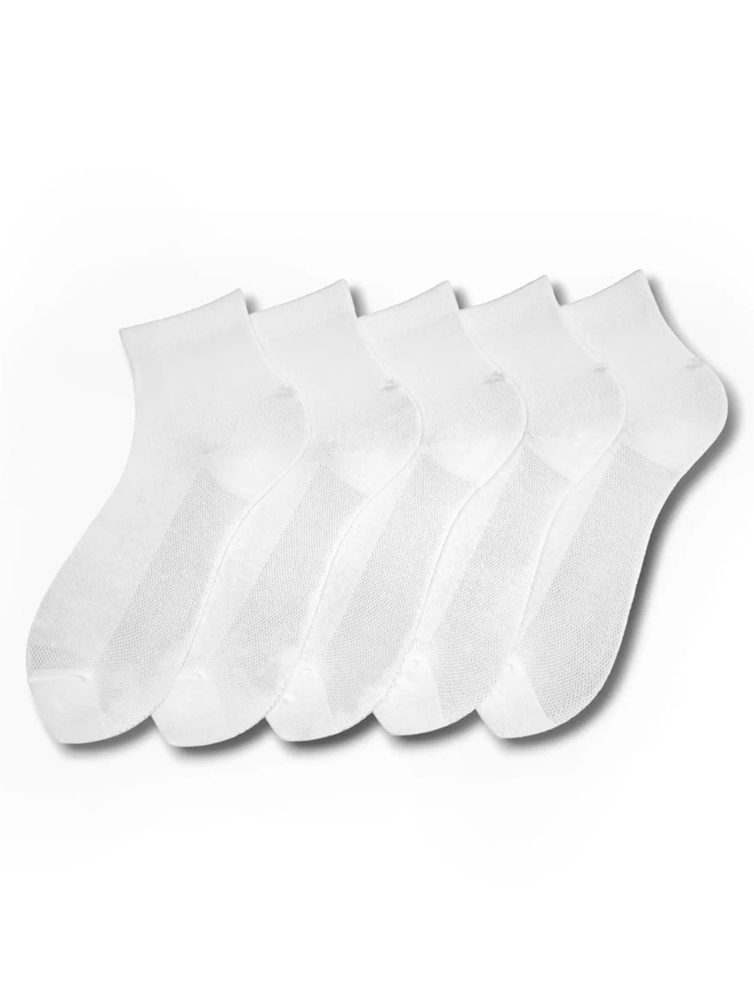 

Cotstyle Men Pack Of 5 Ankle Length Socks, White