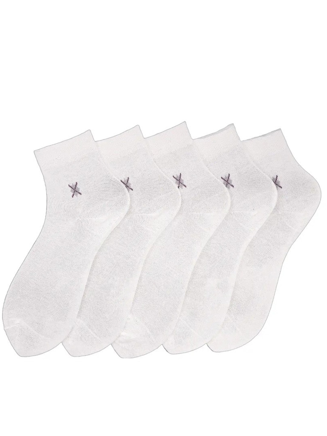 

Cotstyle Men Pack Of 5 Ankle-Length Socks, White