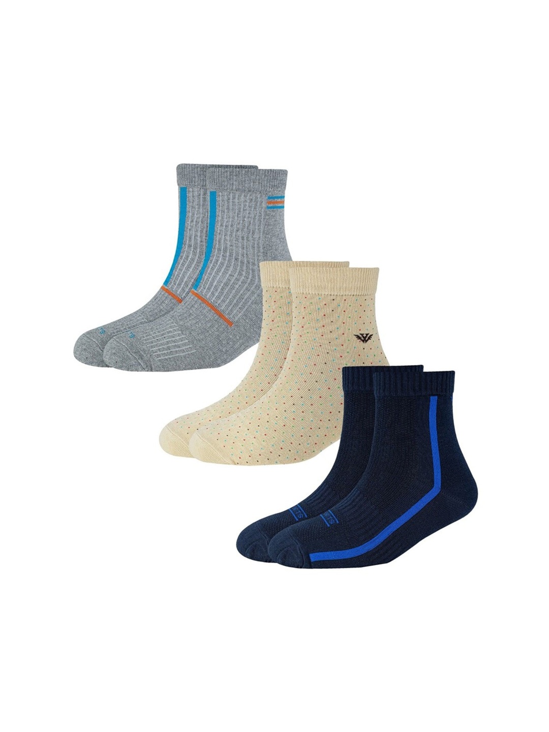 

Cotstyle Pack Of 3 Anti-Bacterial Ankle-Length Socks, Assorted