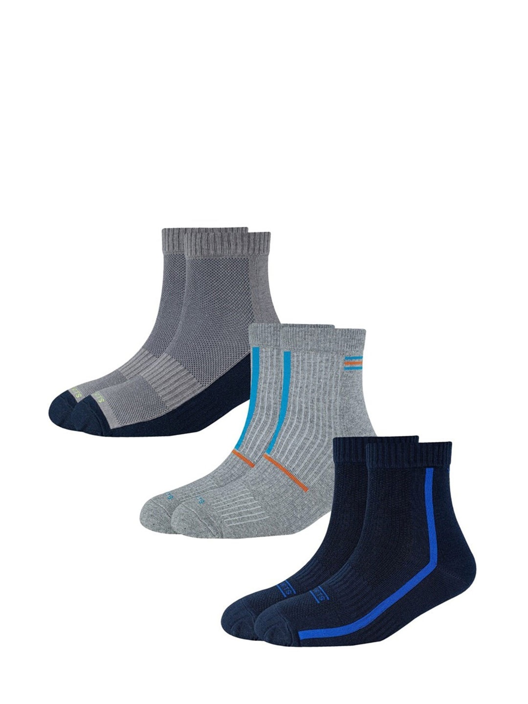 

Cotstyle Men Pack Of 3 Anti-Bacterial Ankle-Length Socks, Assorted