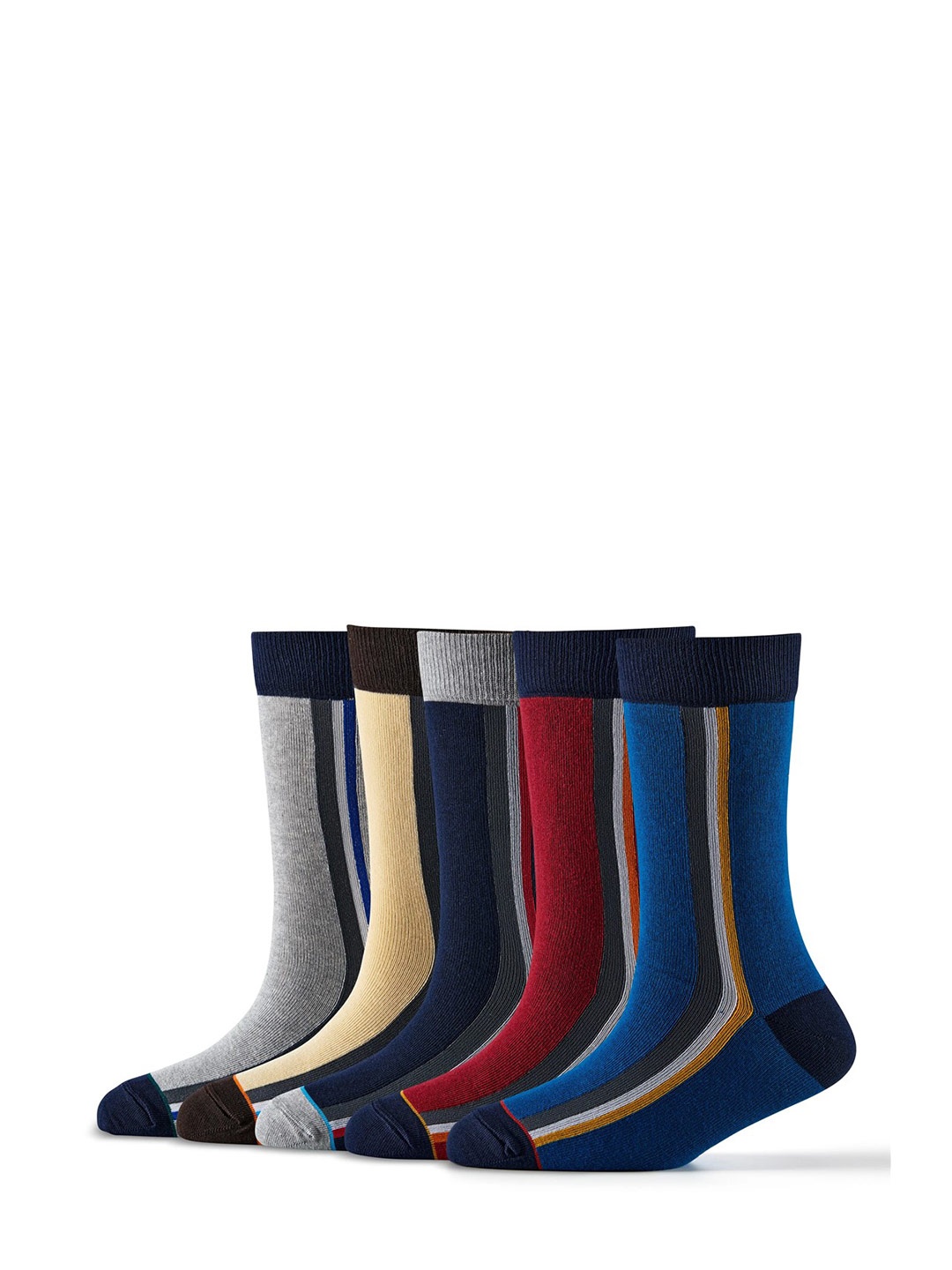 

Cotstyle Men Pack Of 5 Assorted Calf-Length Socks