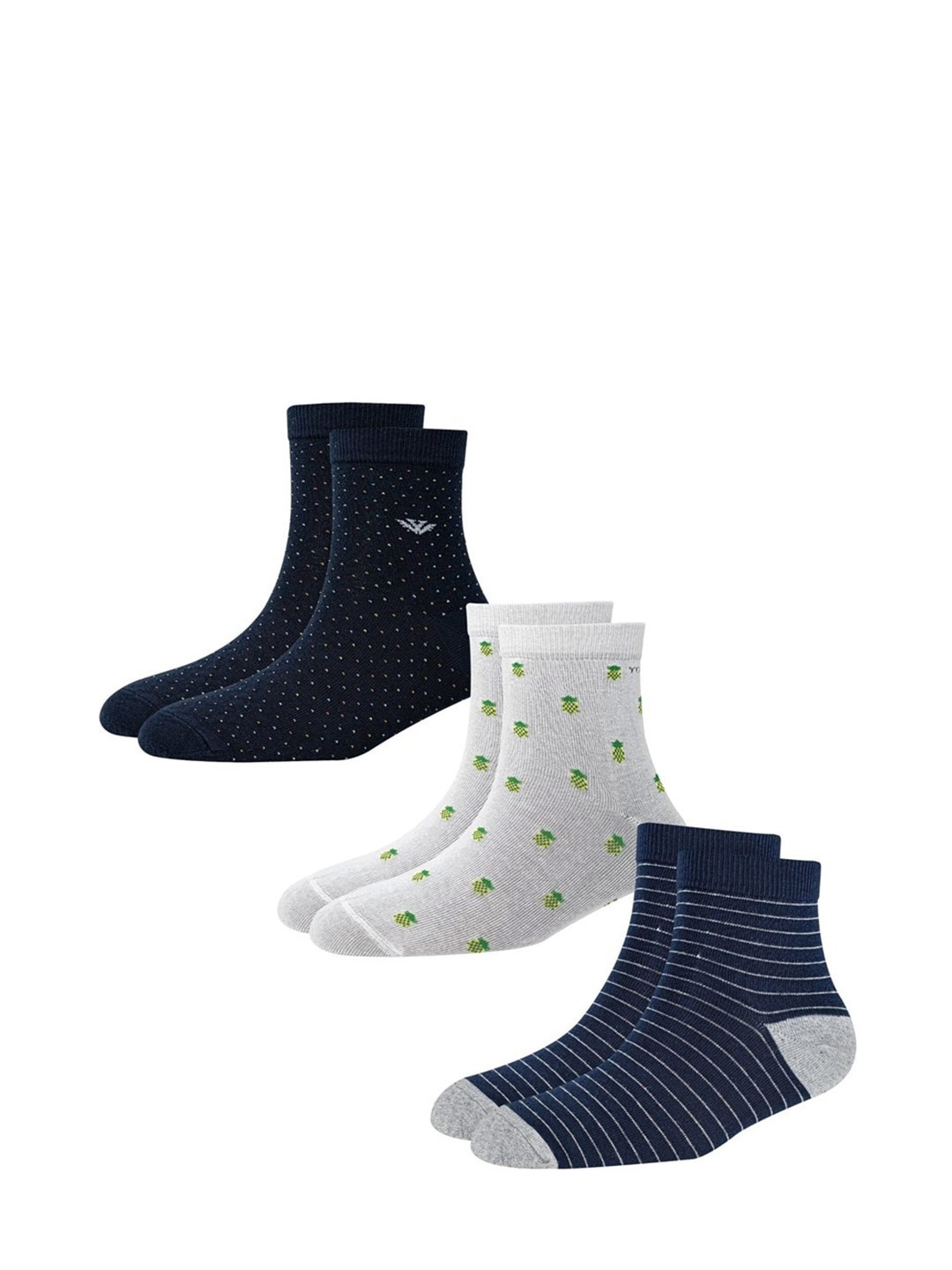 Cotstyle Men Pack Of 3 Assorted Ankle-Length Socks