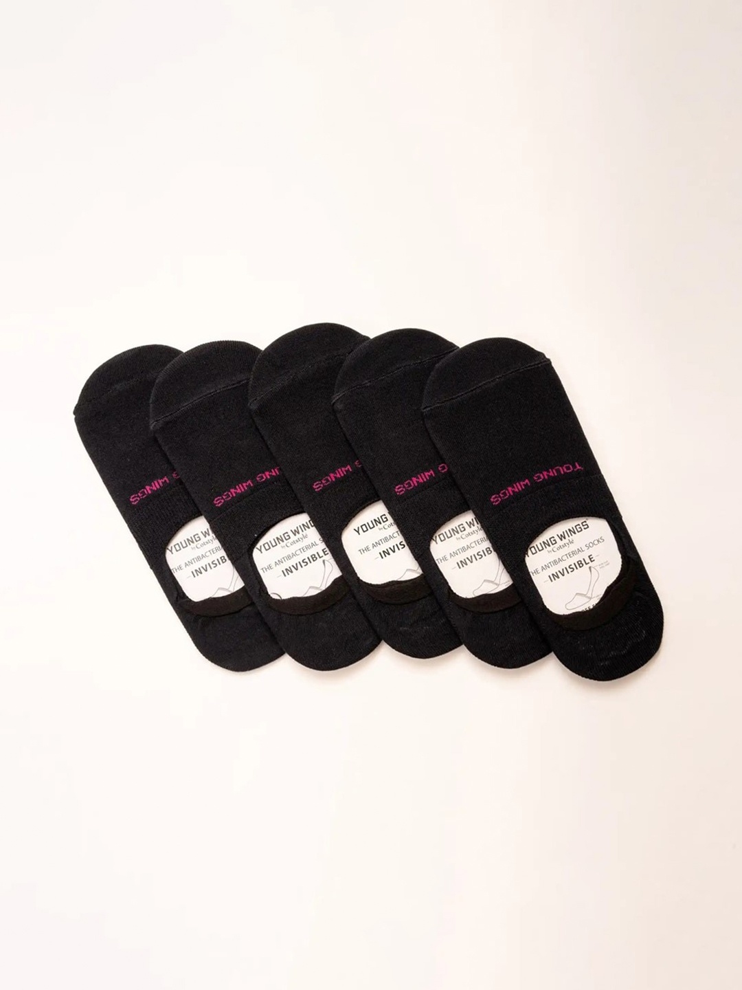 

Cotstyle Women Pack Of 5 Anti-Bacterial Shoe Liners, Black