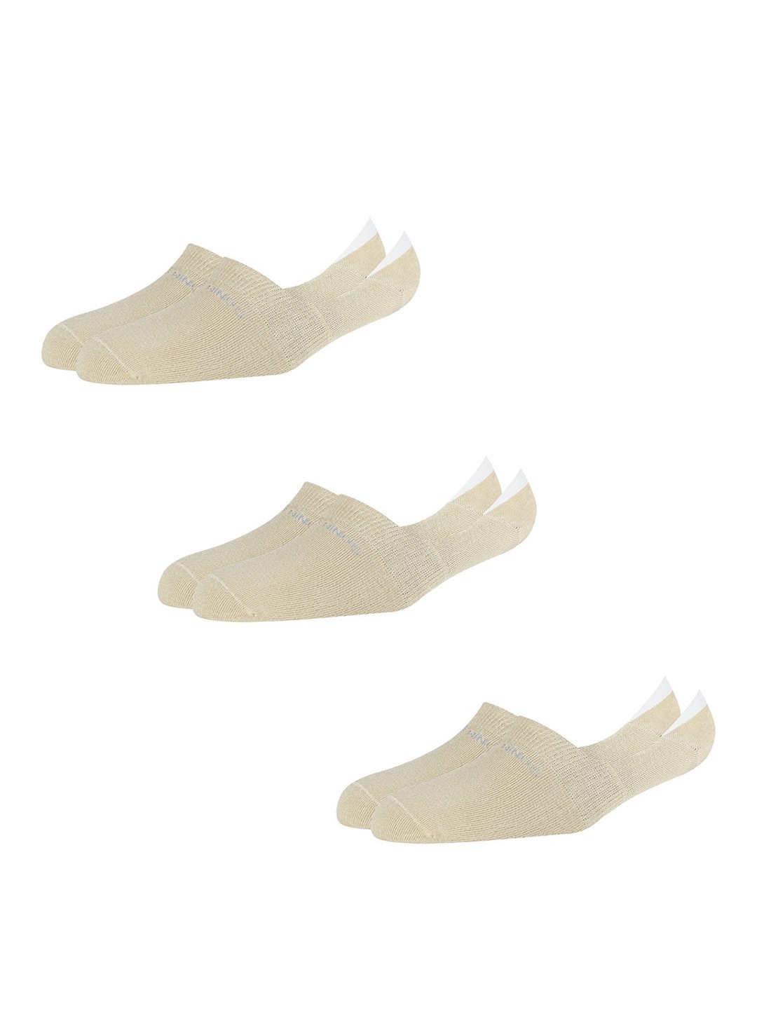 

Cotstyle Men Pack Of 3 Anti-Bacterial Eco-Friendly Shoe Liners Socks, Beige