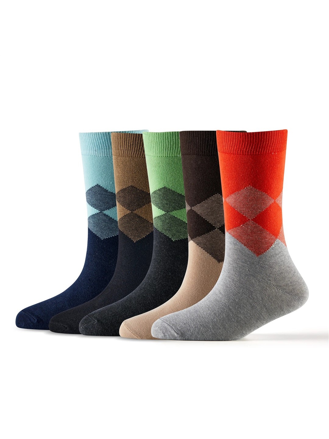 

Cotstyle Men Pack Of 5 Assorted Calf-Length Socks