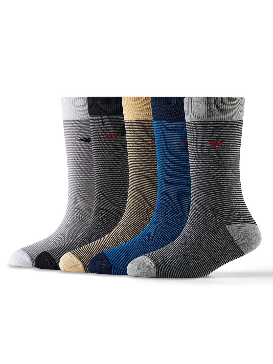 

Cotstyle Men Pack Of 5 Assorted Calf-Length Socks