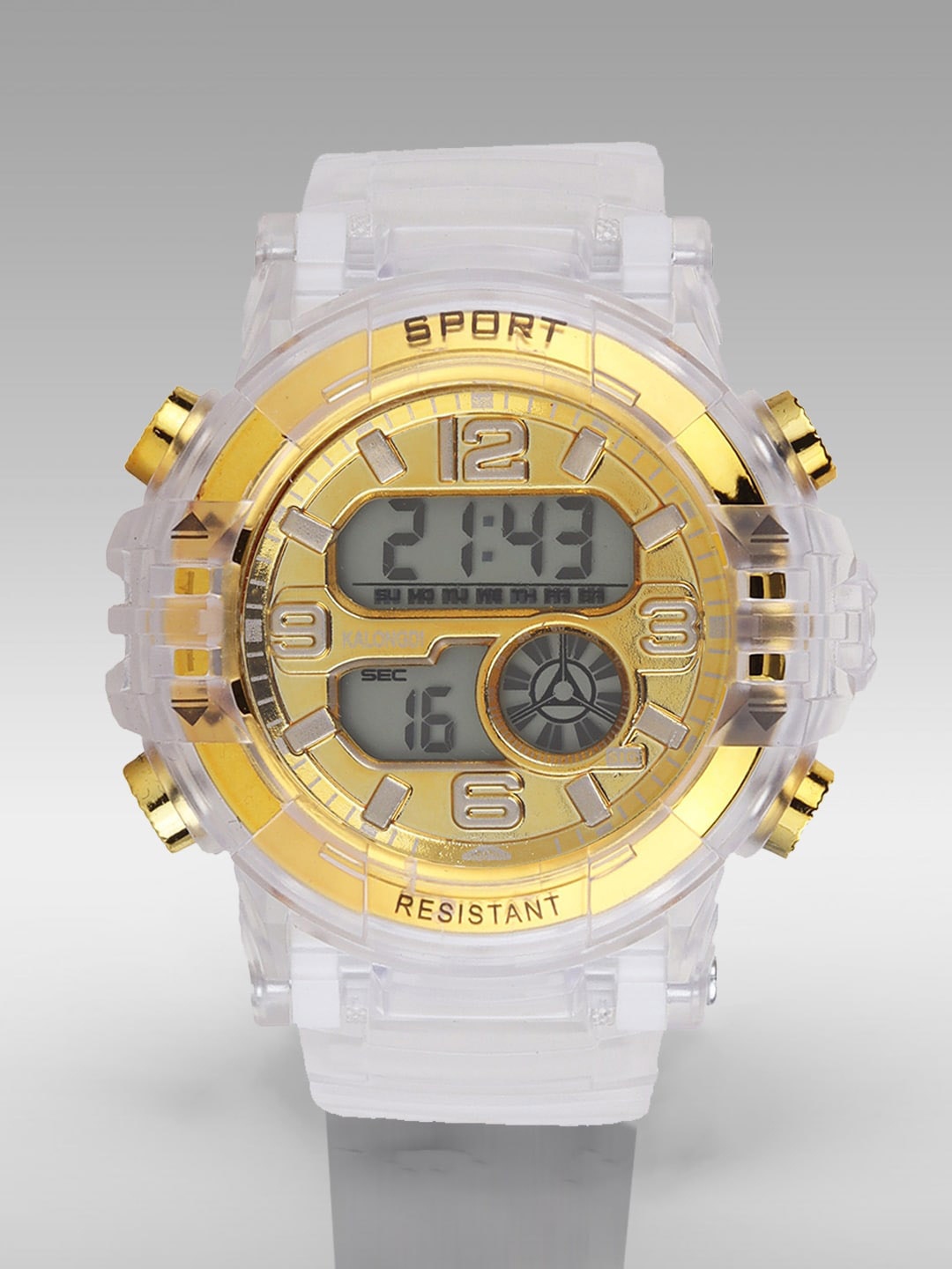 

Fantasy World Kids Textured Straps Digital Quartz Battery Powered Watch FW-Sport-NEW-017, Gold