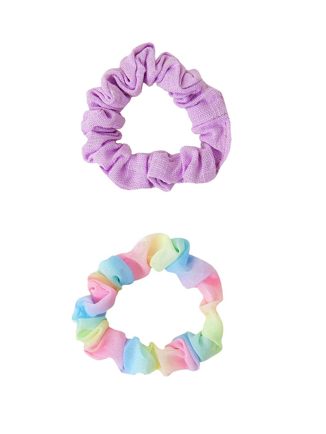 

Accessorize Girls Set of 2 Ombre Scrunchy Ponytail Holders, Purple