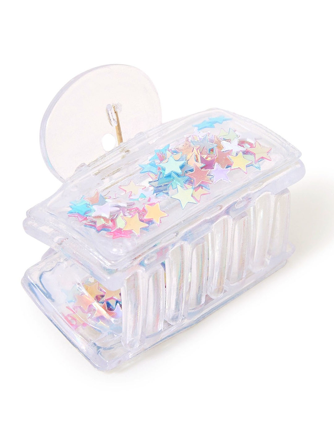 

Accessorize Girls Star Shaker Claw Clip, Transparent