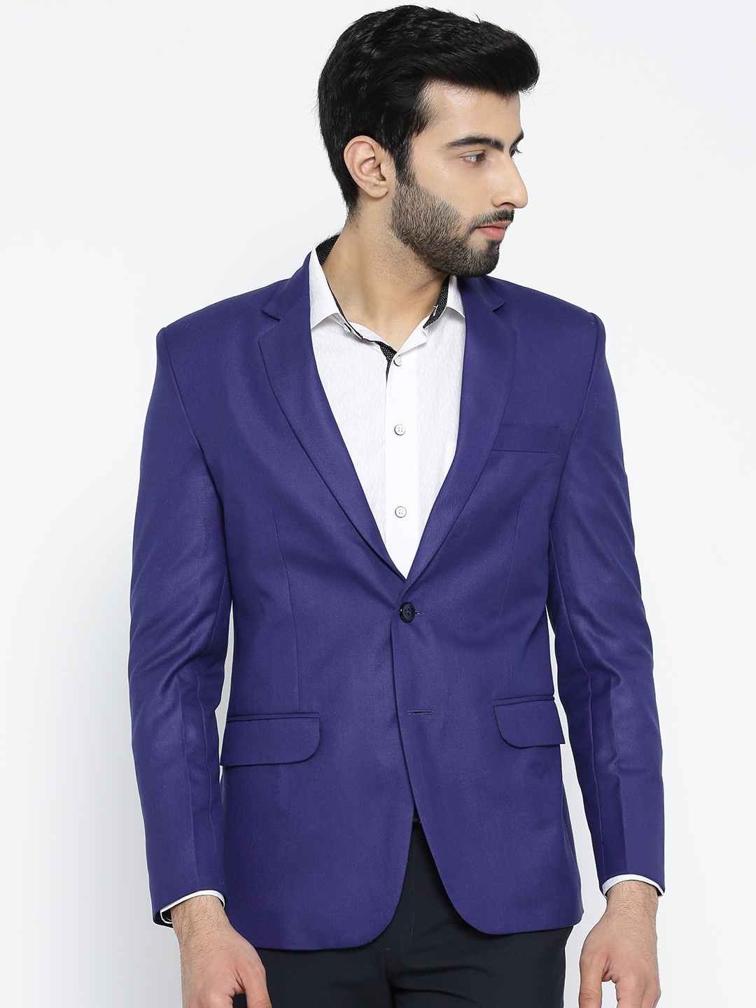 

Shaftesbury London Blue Regular Fit Single-Breasted Blazer