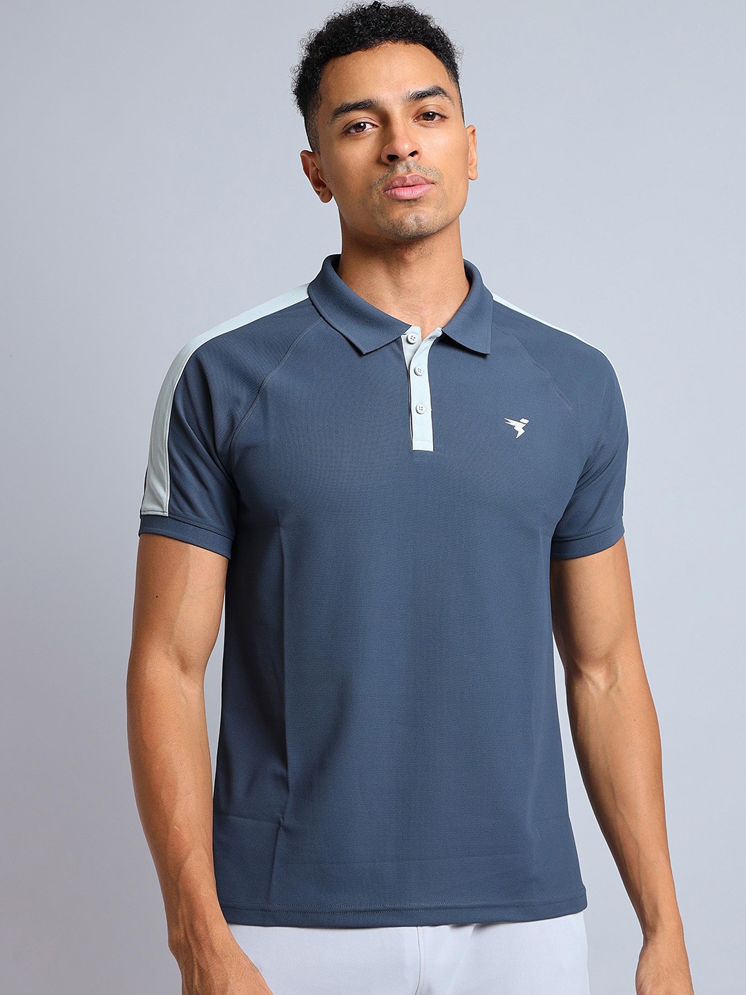 

Technosport Men Polo Collar Anti Static Slim Fit T-shirt, Charcoal