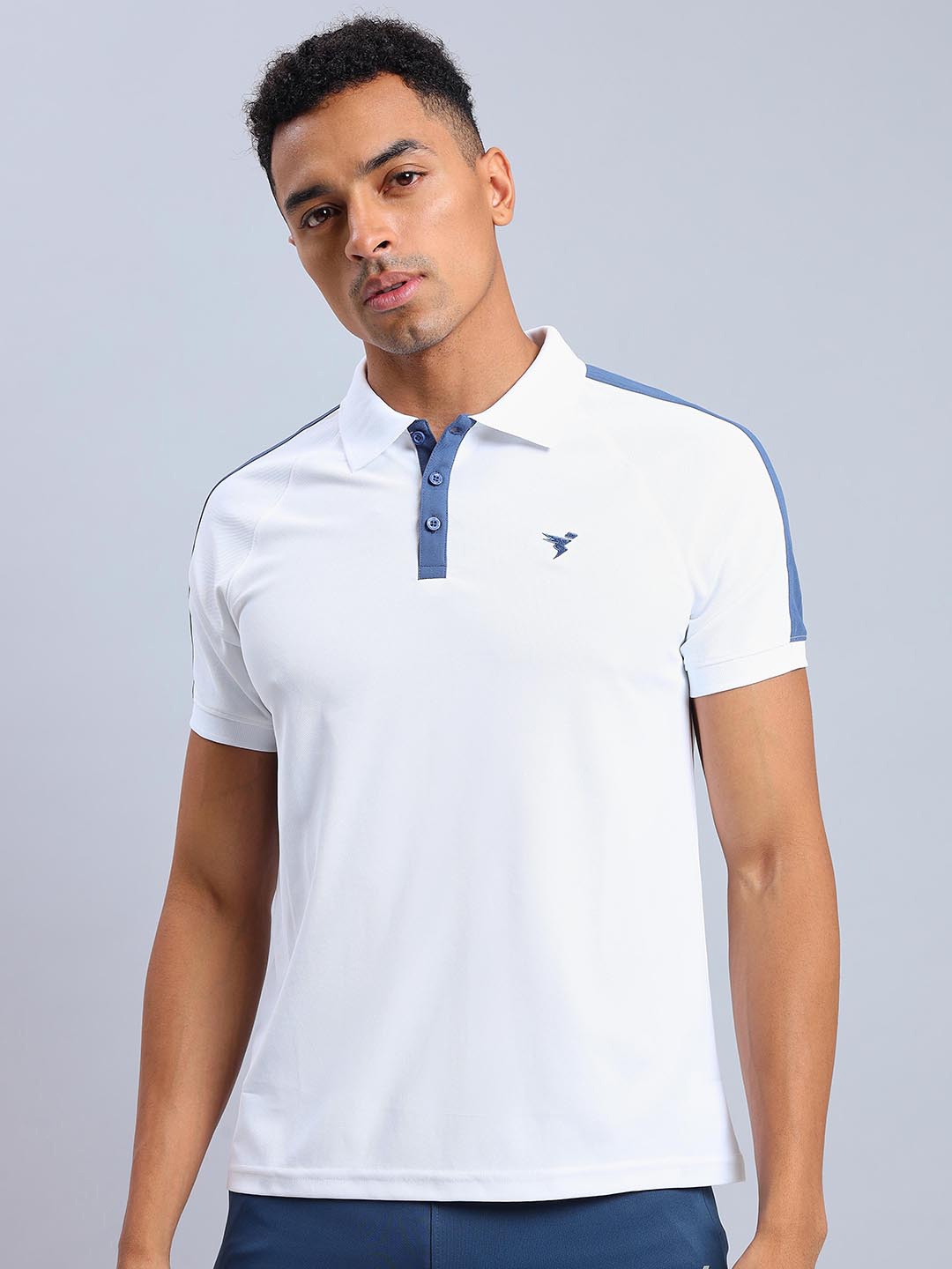 

Technosport Polo Collar Anti Static Slim Fit Sports T-Shirt, White