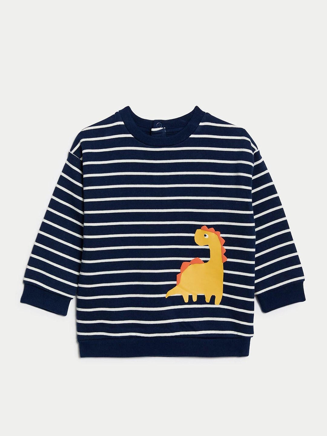 

Marks & Spencer Boys Striped Pullover Sweatshirt, Navy blue
