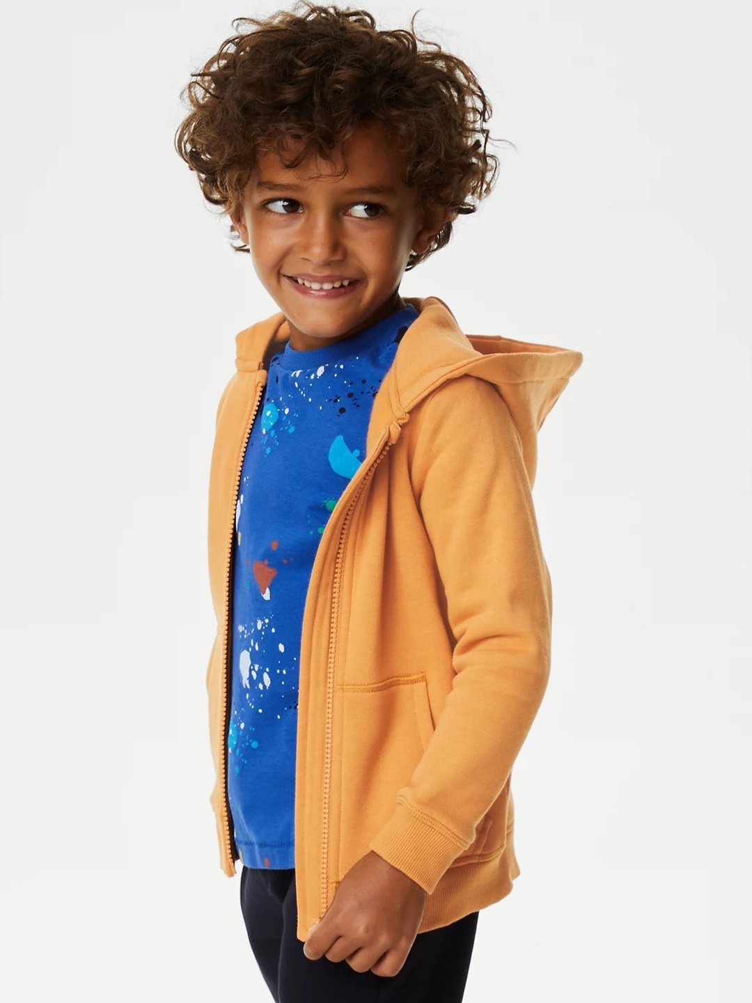 

Marks & Spencer Boys Hooded Cotton Sweatshirt, Yellow