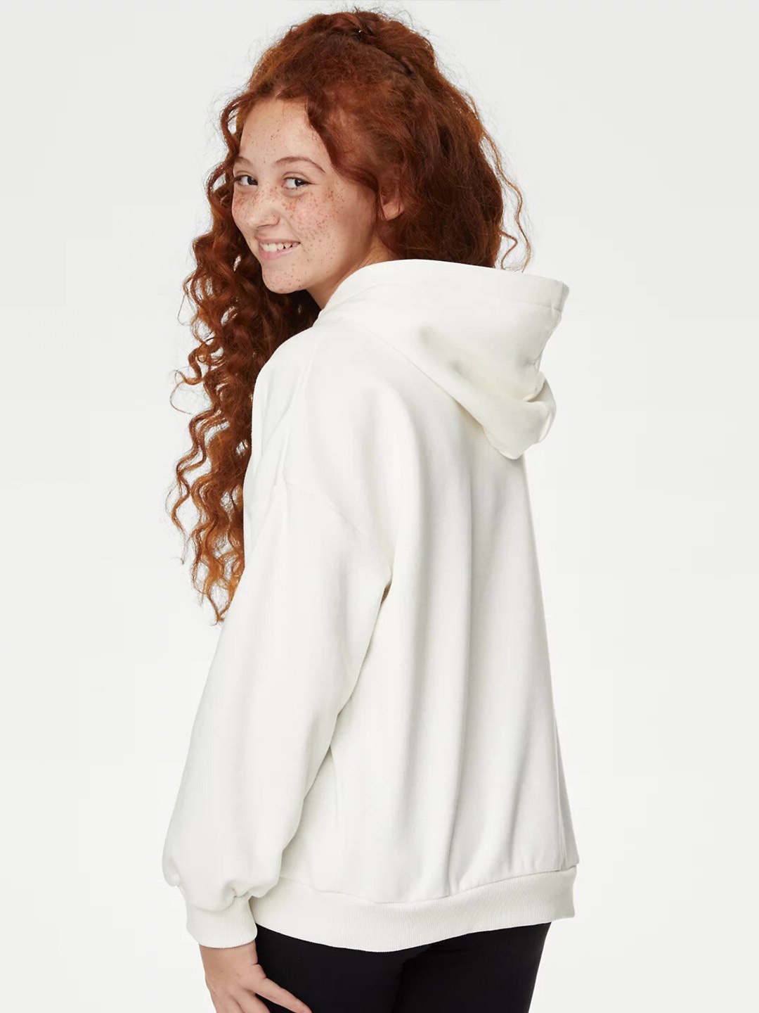 

Marks & Spencer Girls Hooded Pullover Sweatshirt, White
