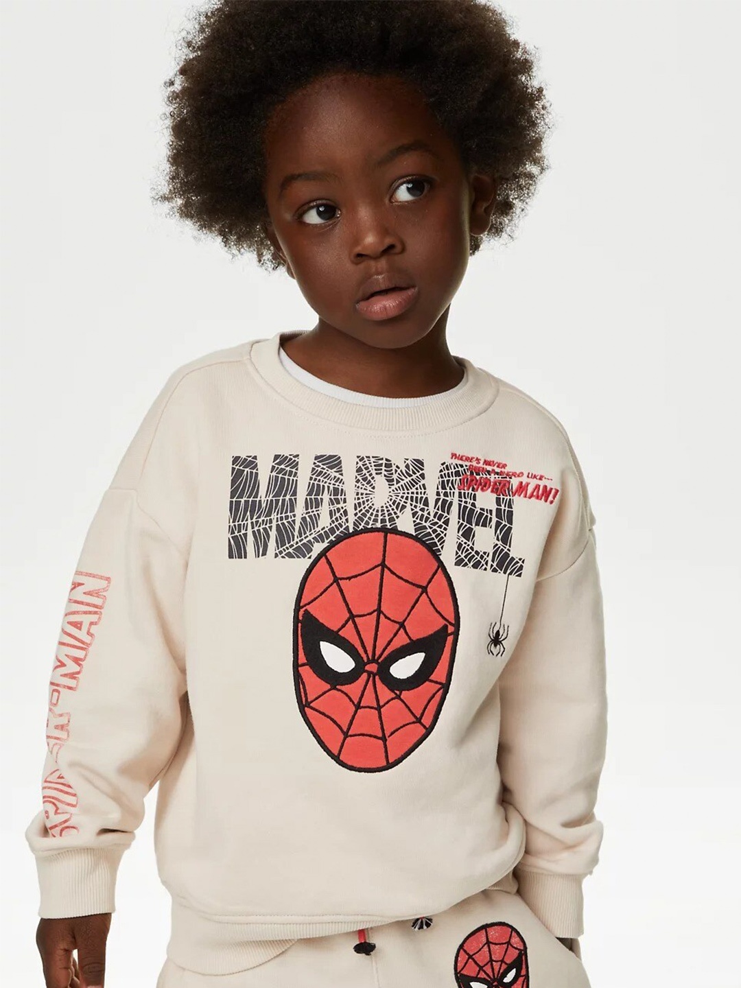 

Marks & Spencer Boys Spiderman Printed Pullover Sweatshirt, Cream
