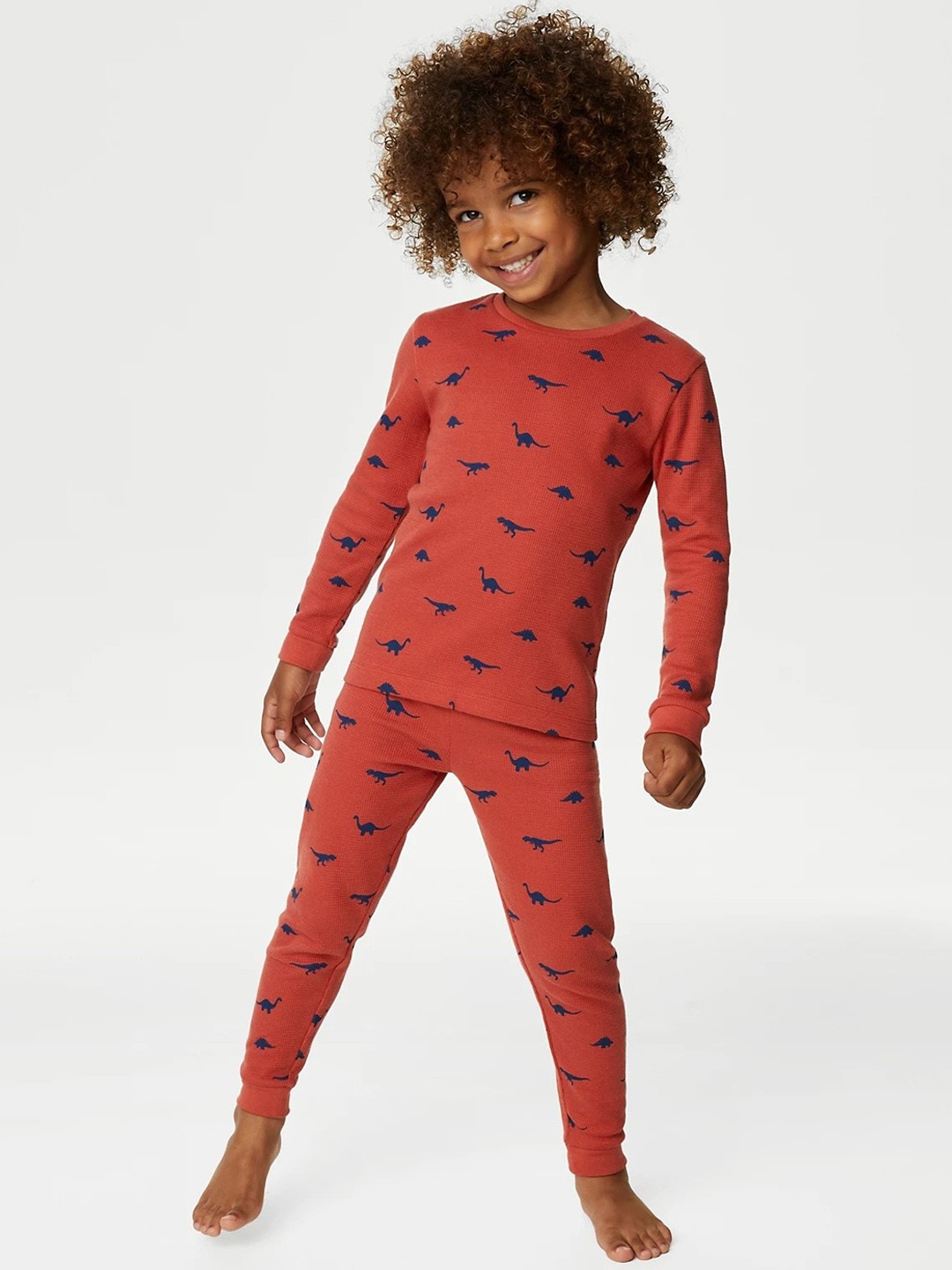 

Marks & Spencer Boys Conversational Printed Pure Cotton T-Shirt & Pyjama, Red