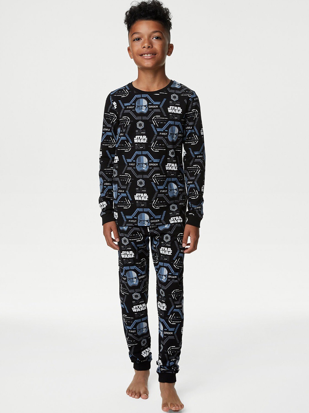 

Marks & Spencer Boys Conversational Printed T-shirt & Pyjamas, Black