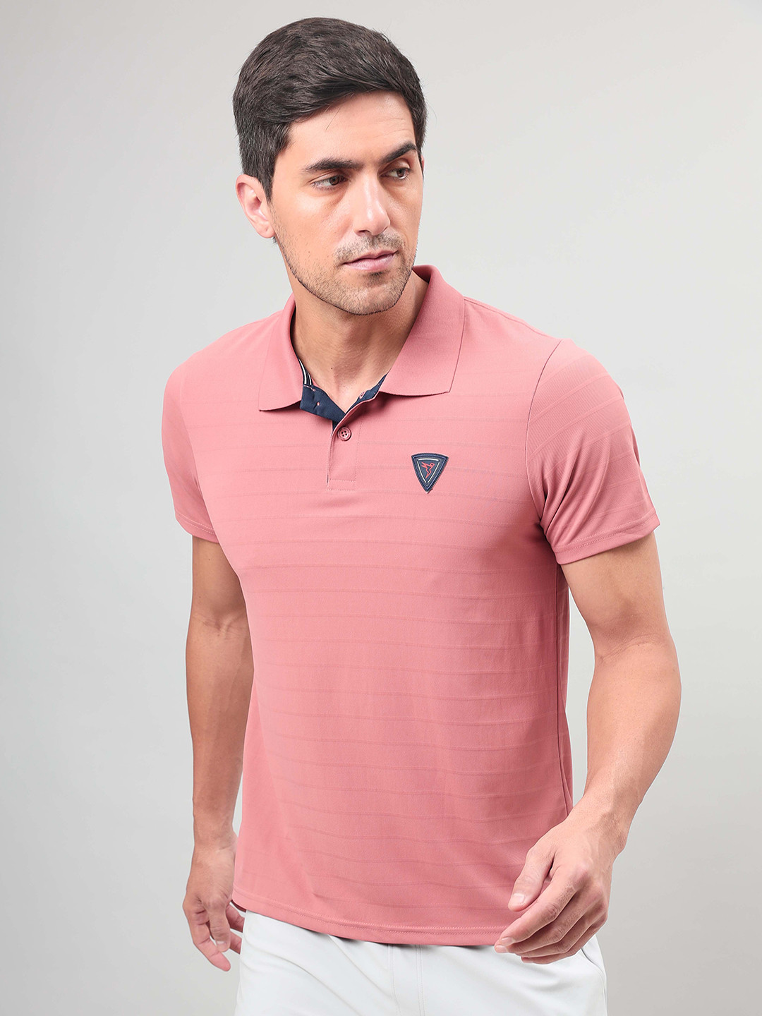 

Technosport Polo Collar Anti Odour Slim Fit Sports T-shirt, Pink