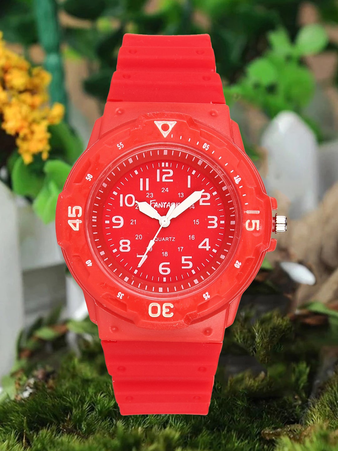 

Fantasy World Kids Printed Dial & Straps Digital Watch FW-9001-RD, Red