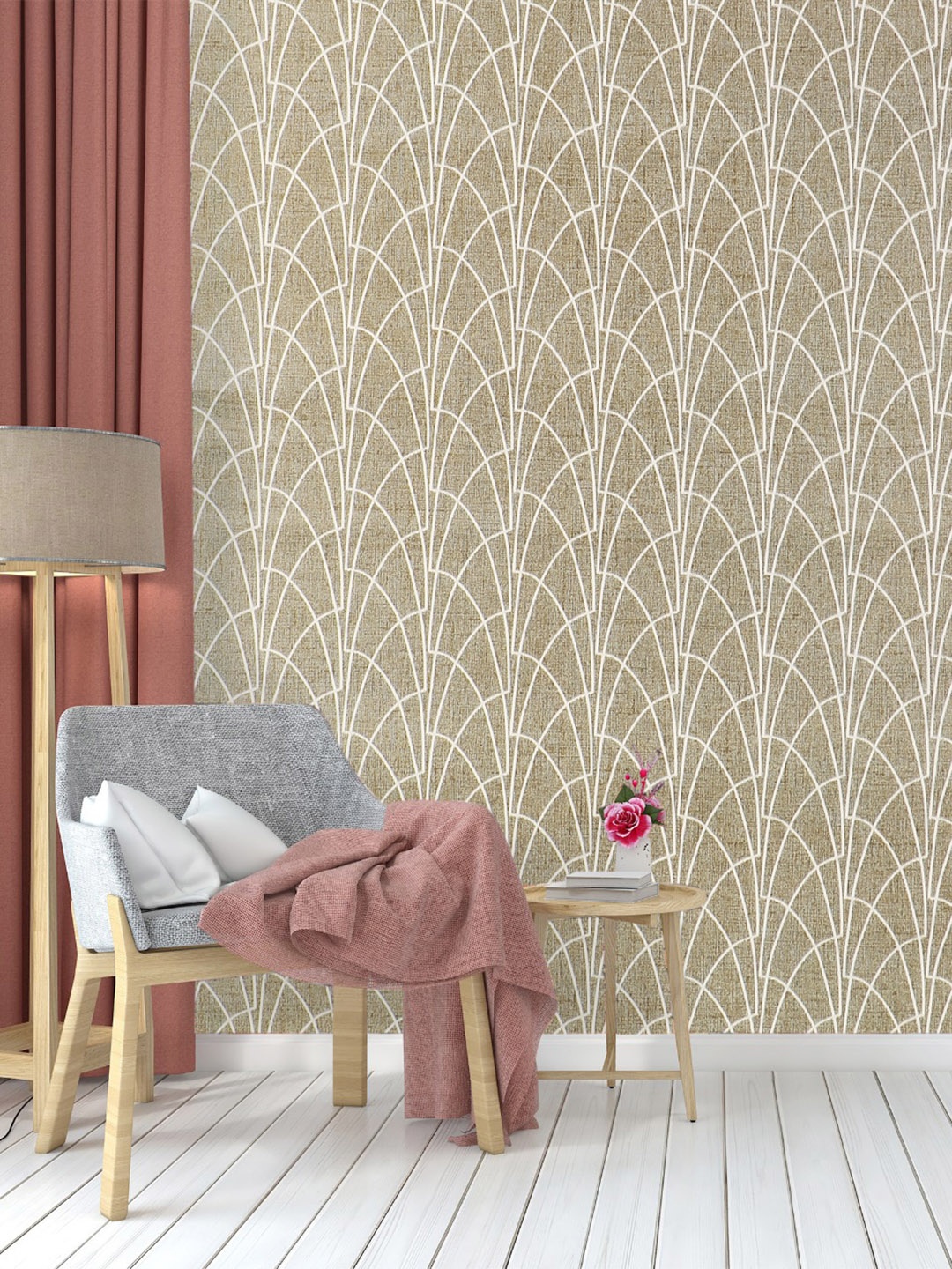 

Dakshya Industries Grey Geometric Printed Self Adhesive Wallpaper