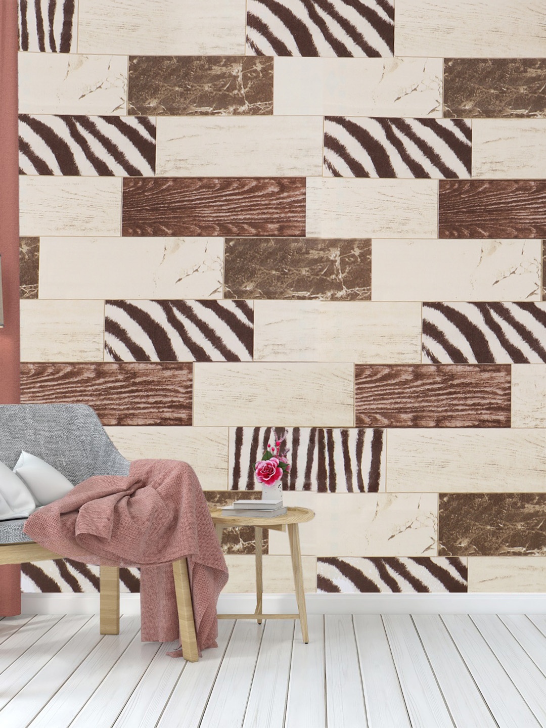 

Dakshya Industries Beige & Brown Abstract Printed Self-Adhesive Wallpaper