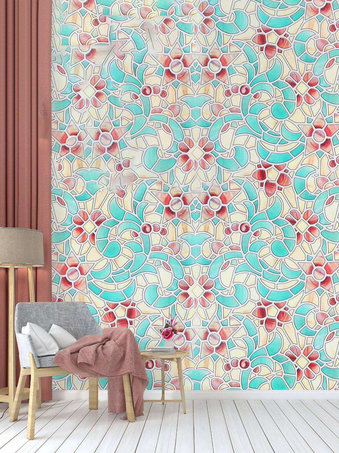 

Dakshya Industries Yellow & Green Floral Printed Waterproof Self-Adhesive Wallpaper