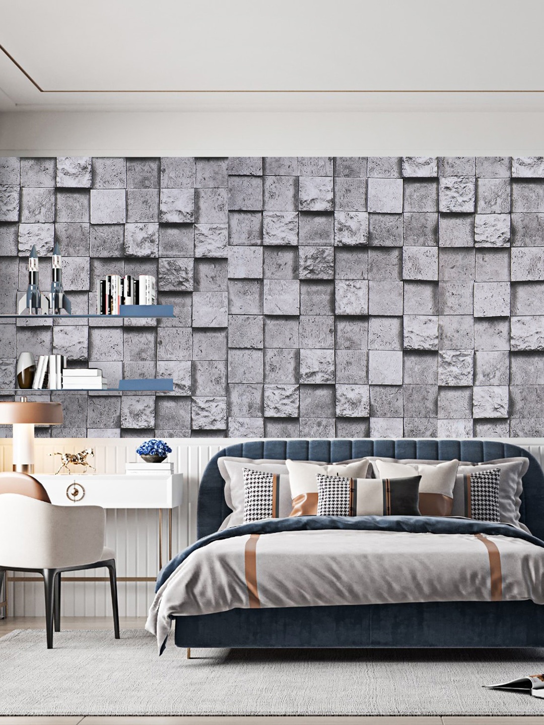 

Dakshya Industries Grey Abstract Printed Waterproof Self-Adhesive Wallpaper