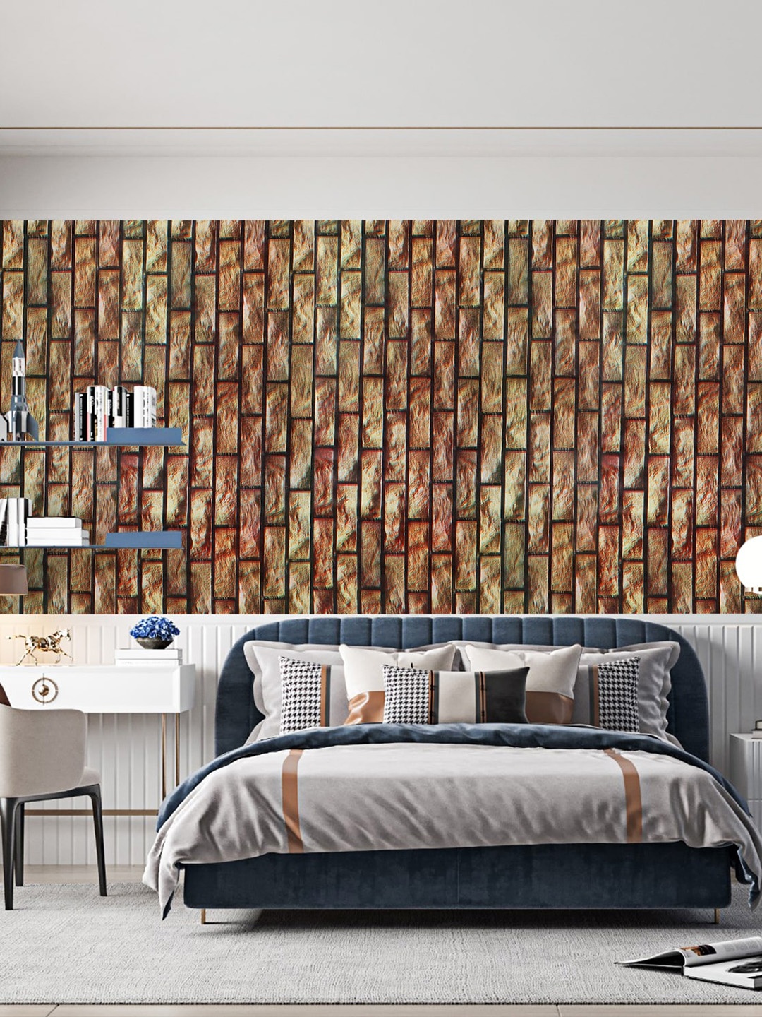 

Dakshya Industries Brown Printed Self-Adhesive Wallpaper