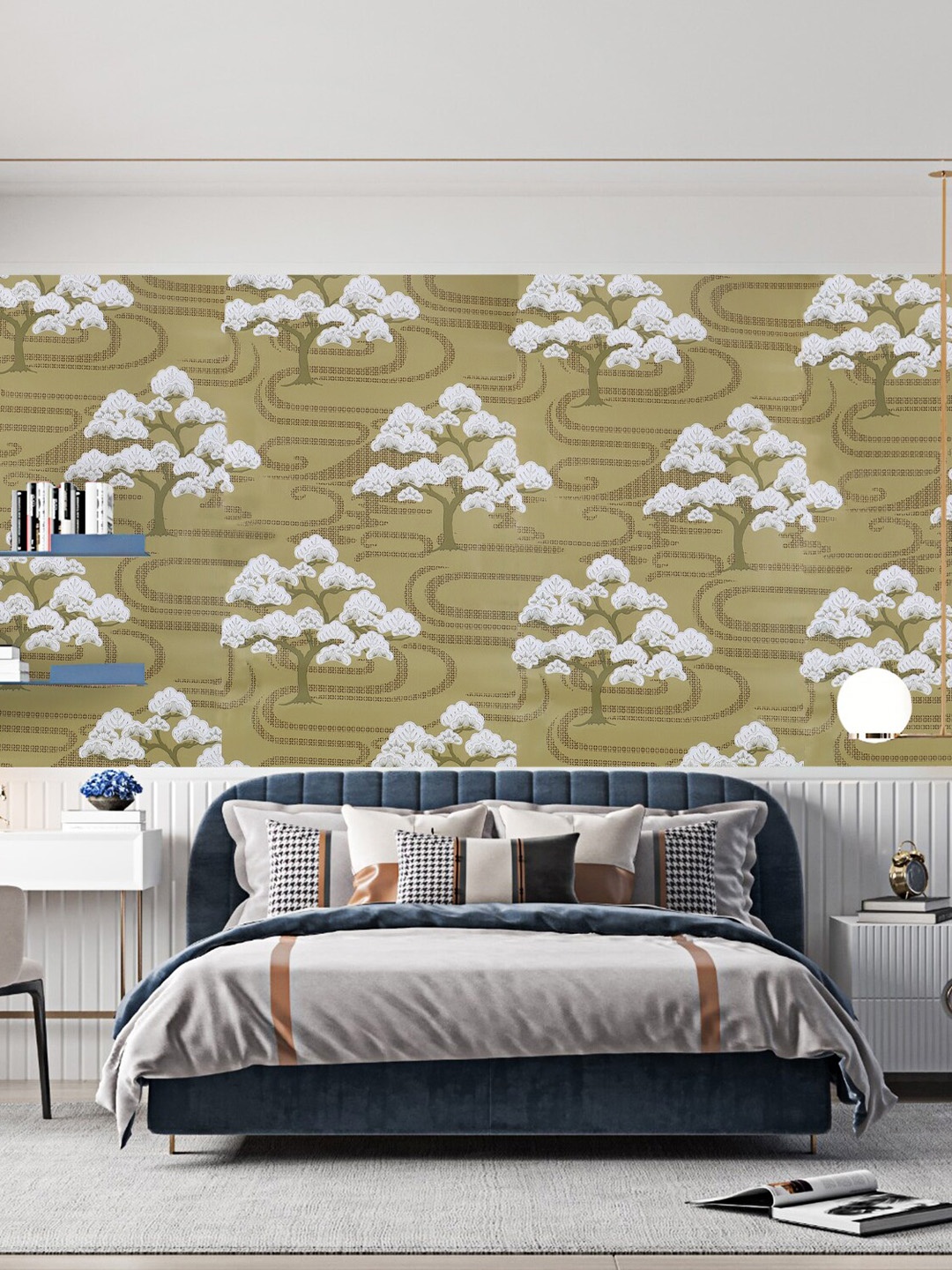 

Dakshya Industries Green & White Floral Printed Self Adhesive Wallpaper