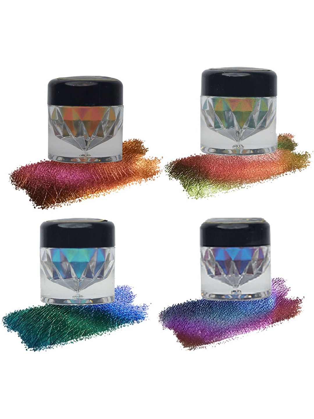 Veoni BELLE Set Of 4 Color Changing Eyeshadow- Rust-Venus-Aqua & Fall - 2g Each, Multi