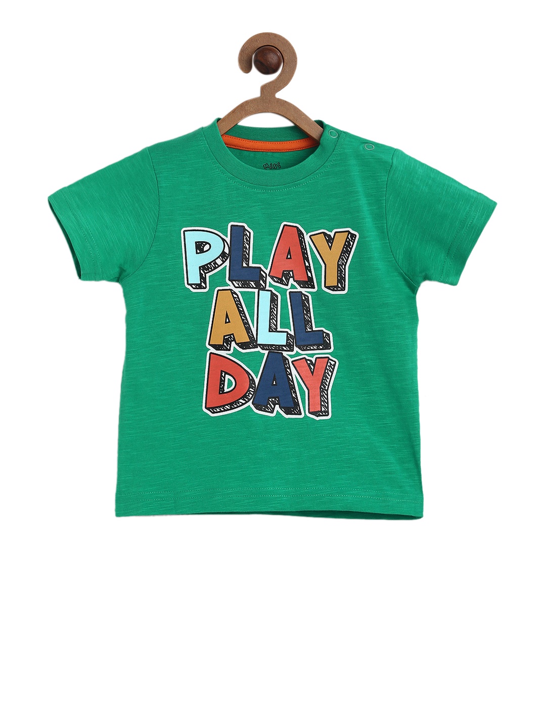 

MINI KLUB Boys Green Printed Round Neck T-shirt