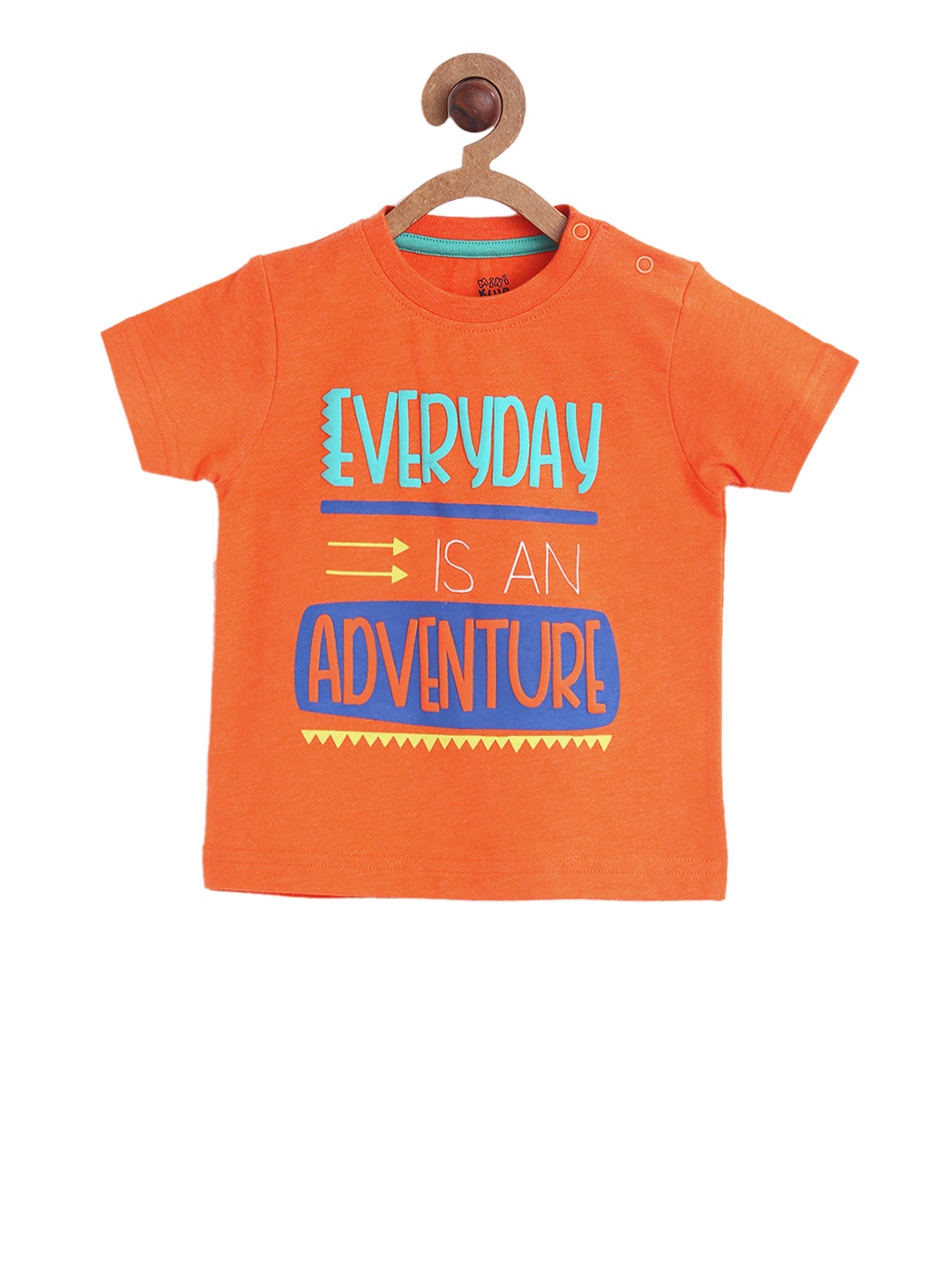 

MINI KLUB Boys Coral Printed Round Neck T-shirt