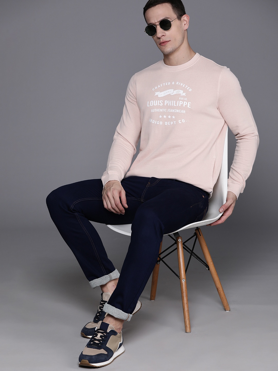 

Louis Philippe Jeans Pure Cotton Printed Sweatshirt, Pink