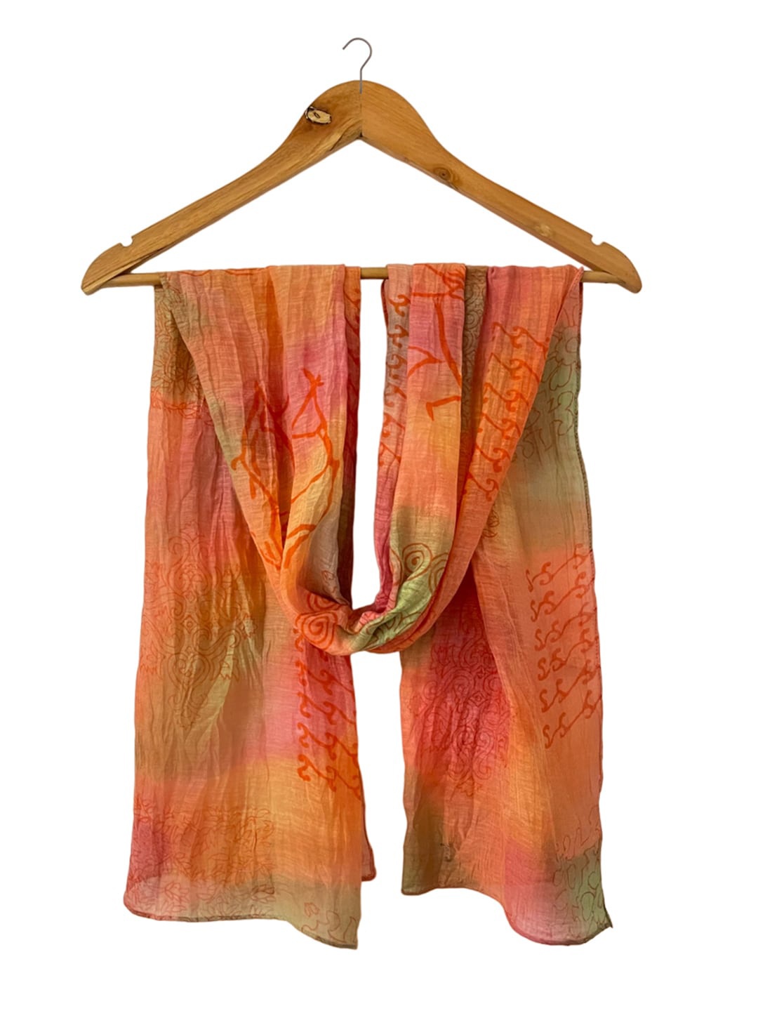 

Ayesha Women Orange & Green Scarf