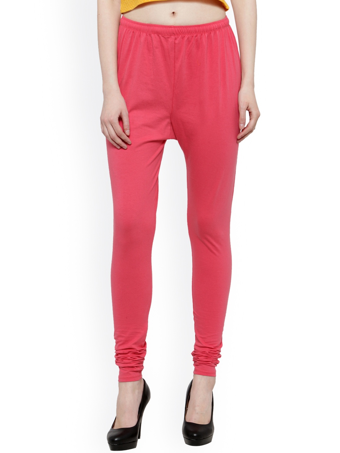 

N-Gal Women Pink Churidar 4-Way Cotton Leggings
